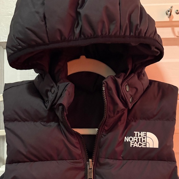 The North Face Dark Puffer Vest with Hood - Picture 2 of 4